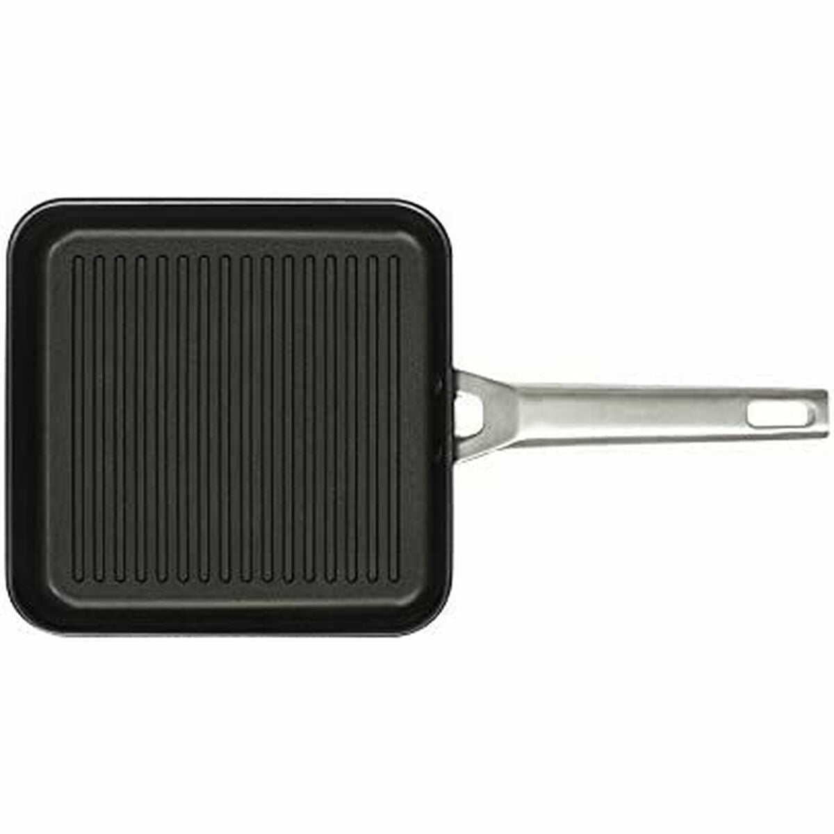 Grillipannu 28 cm induktioon - alumiininen neliö 28×28 cm, tarttumaton, musta