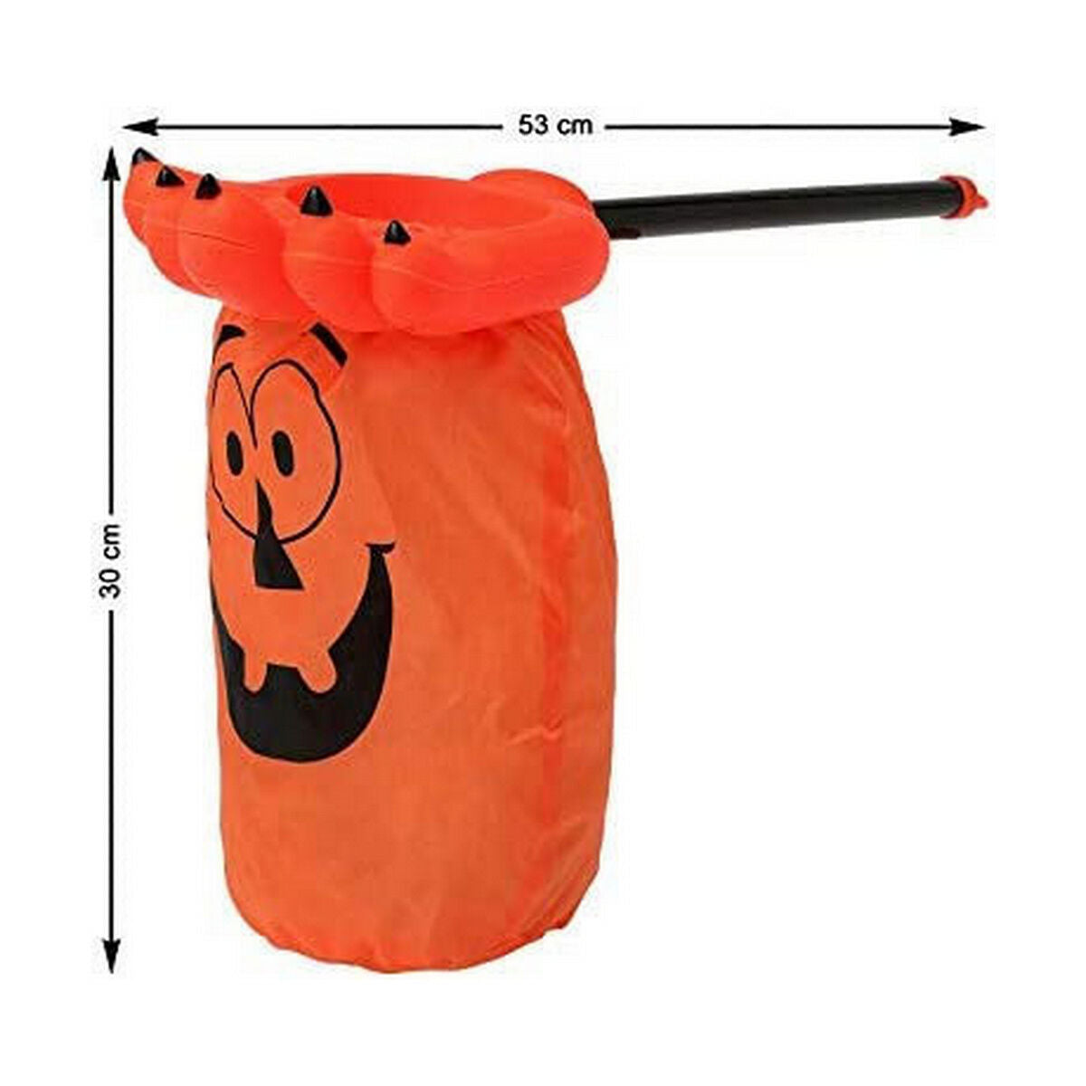 Halloween-koriste kurpitsa 53 x 30 cm, oranssi karkkipussi ovikoriste lapsille