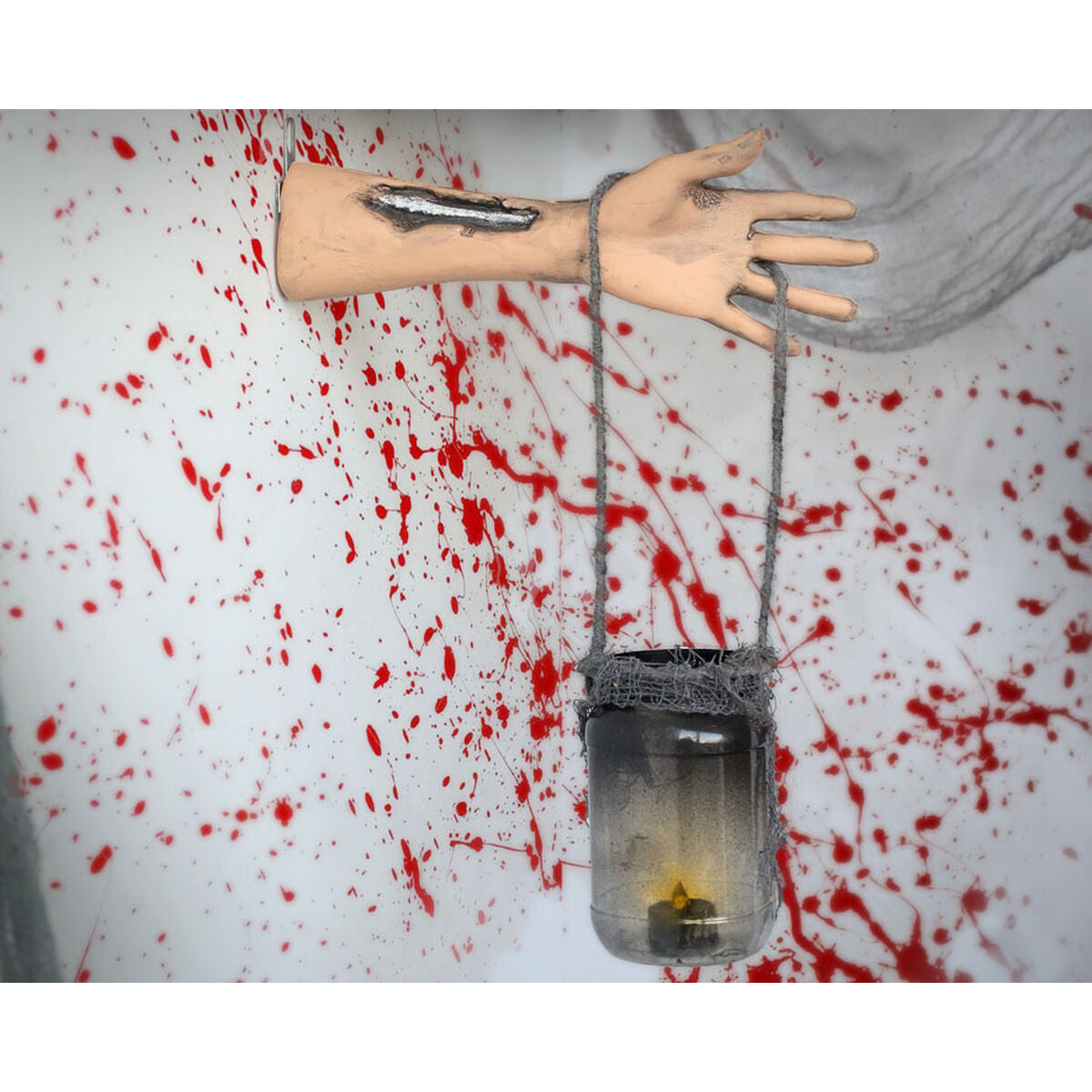 Halloween-koristeet kädet valolla 41 x 9 x 32 cm, 2 kpl, juhlakoriste pelottava