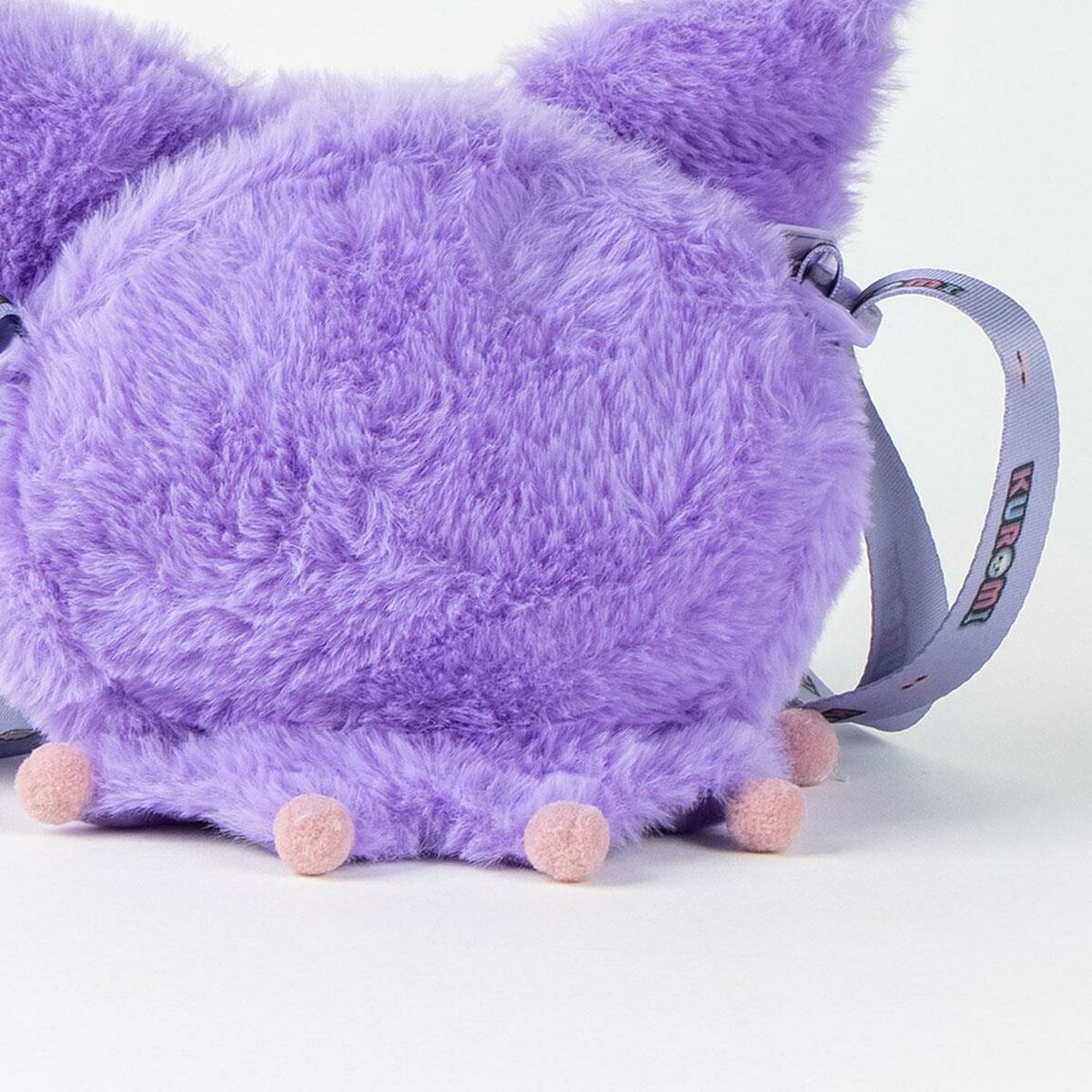 Lasten olkalaukku pehmeä karvainen violetti, hahmolaukku lapsille - Hello Kitty