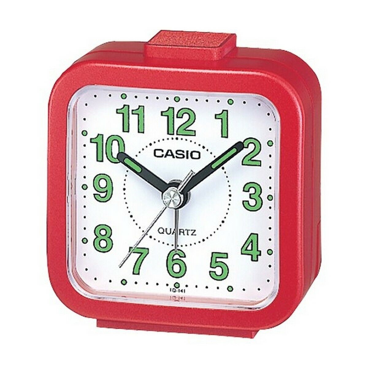Herätyskello punainen, kvartsikoneisto - analoginen pöytäkello Casio TQ-141-4E