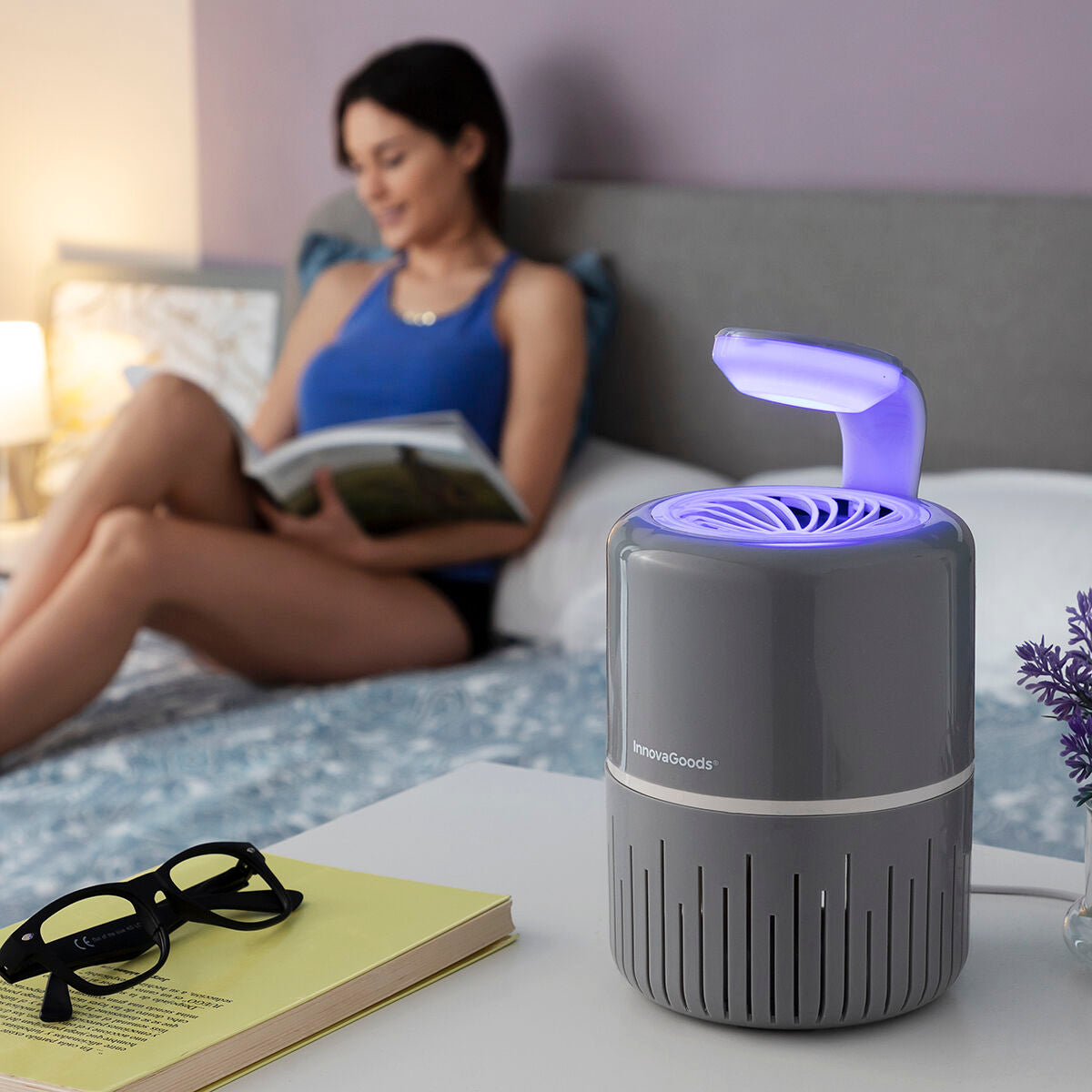 Hyttyskarkotin lamppu, USB, hiljainen – pöytäansalaite 20–40 m² sisä- & ulkokäyttöön