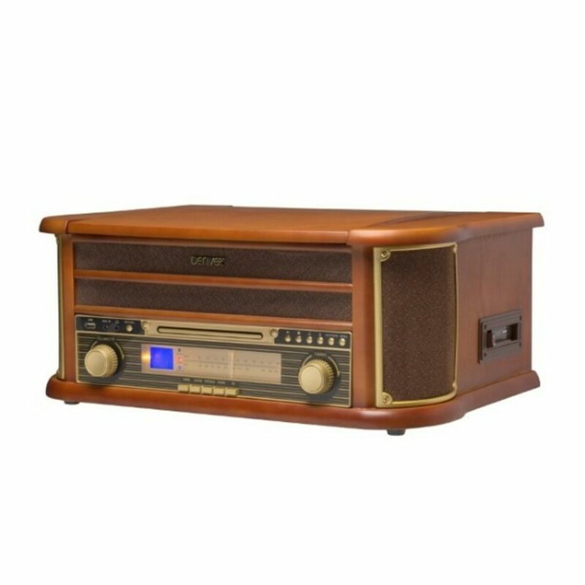 Vinyylilevysoitin (LP) retro radio USB, CD & AM/FM, kotikäyttöön – USB-musiikki kompaktikoko – kuva 2