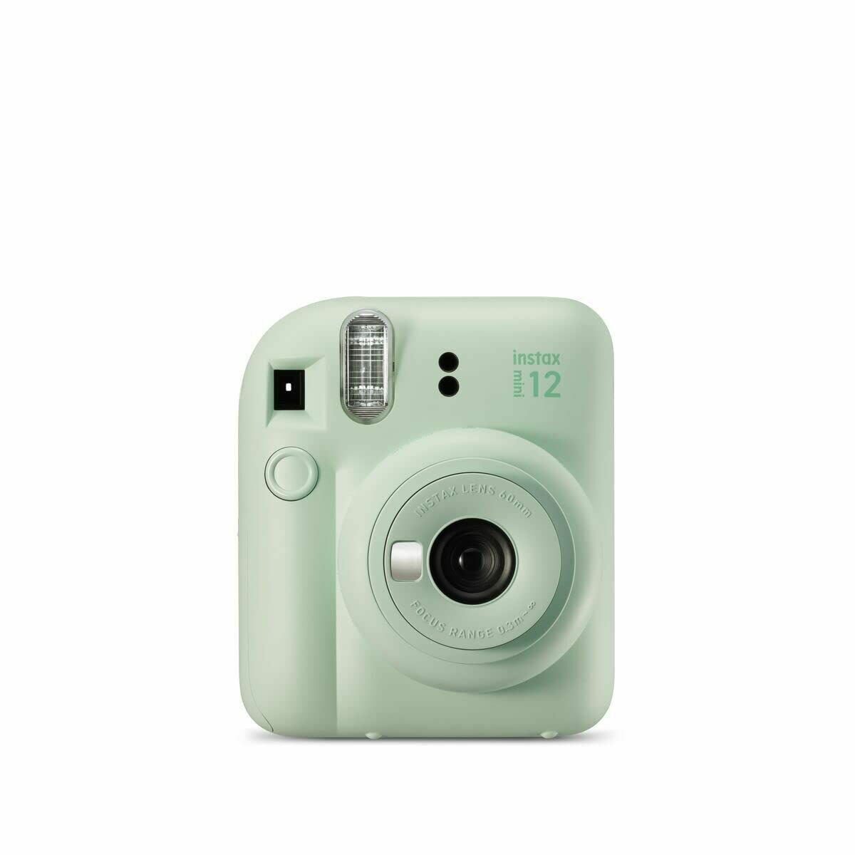 Instax Mini 12 pikakamera, vaaleanvihreä, paristokäyttö, sis. ranneke, taskuun