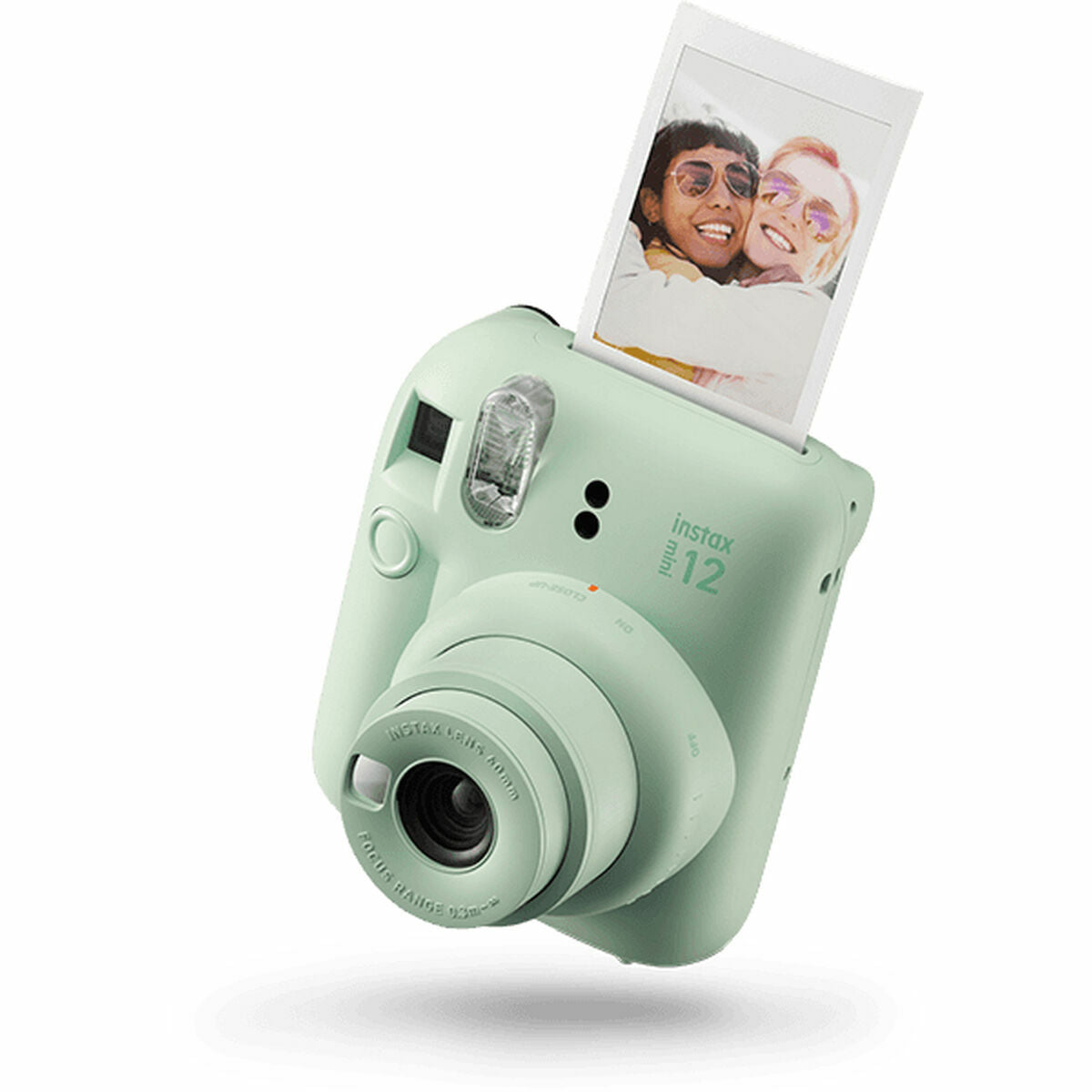 Instax Mini 12 pikakamera, vaaleanvihreä, paristokäyttö, sis. ranneke, taskuun