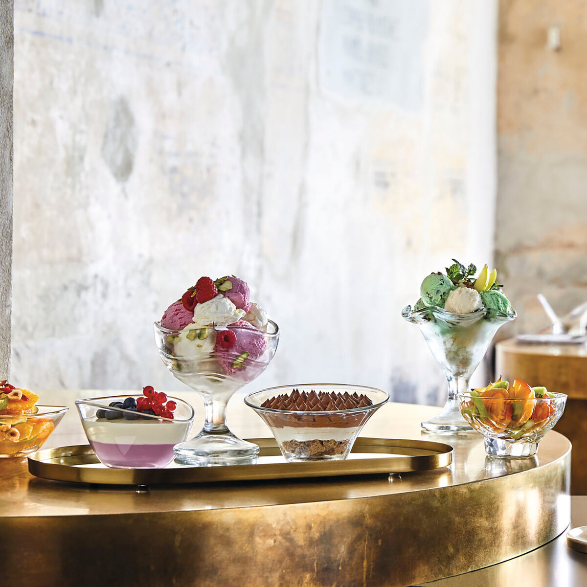 Jäätelö- ja pirtelölasi 330 ml, 6 kpl läpinäkyvä lasi Acapulco