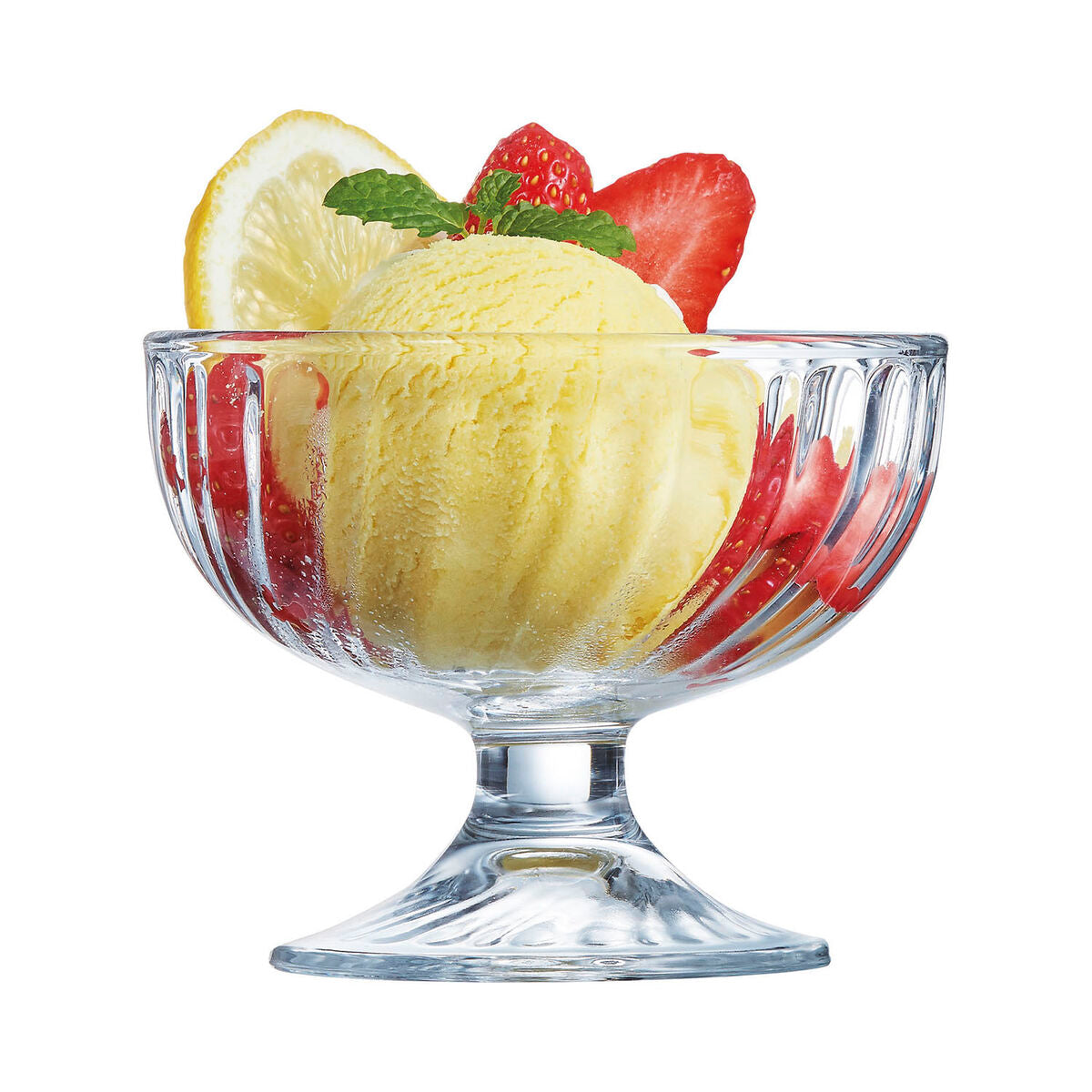 Jäätelölasi 210 ml, 6 kpl - lasinen sorbet-pikari pirtelöille ja jälkiruoille