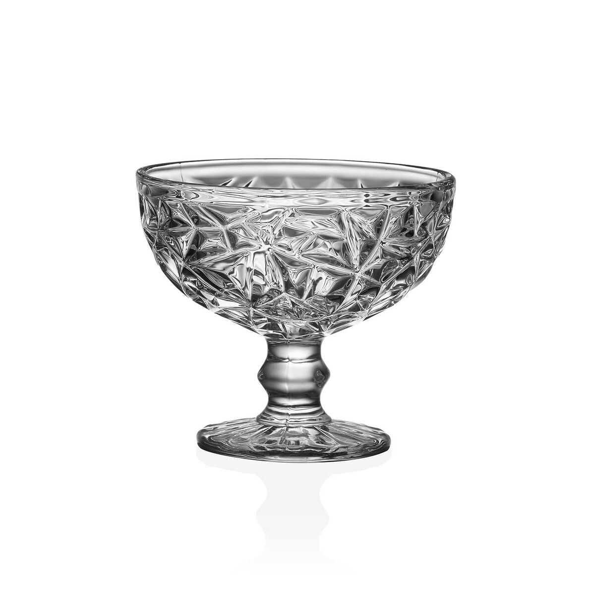 Jäätelölasi kristalli, pirtelölasi jalallinen 12,2×10,5×12,2 cm