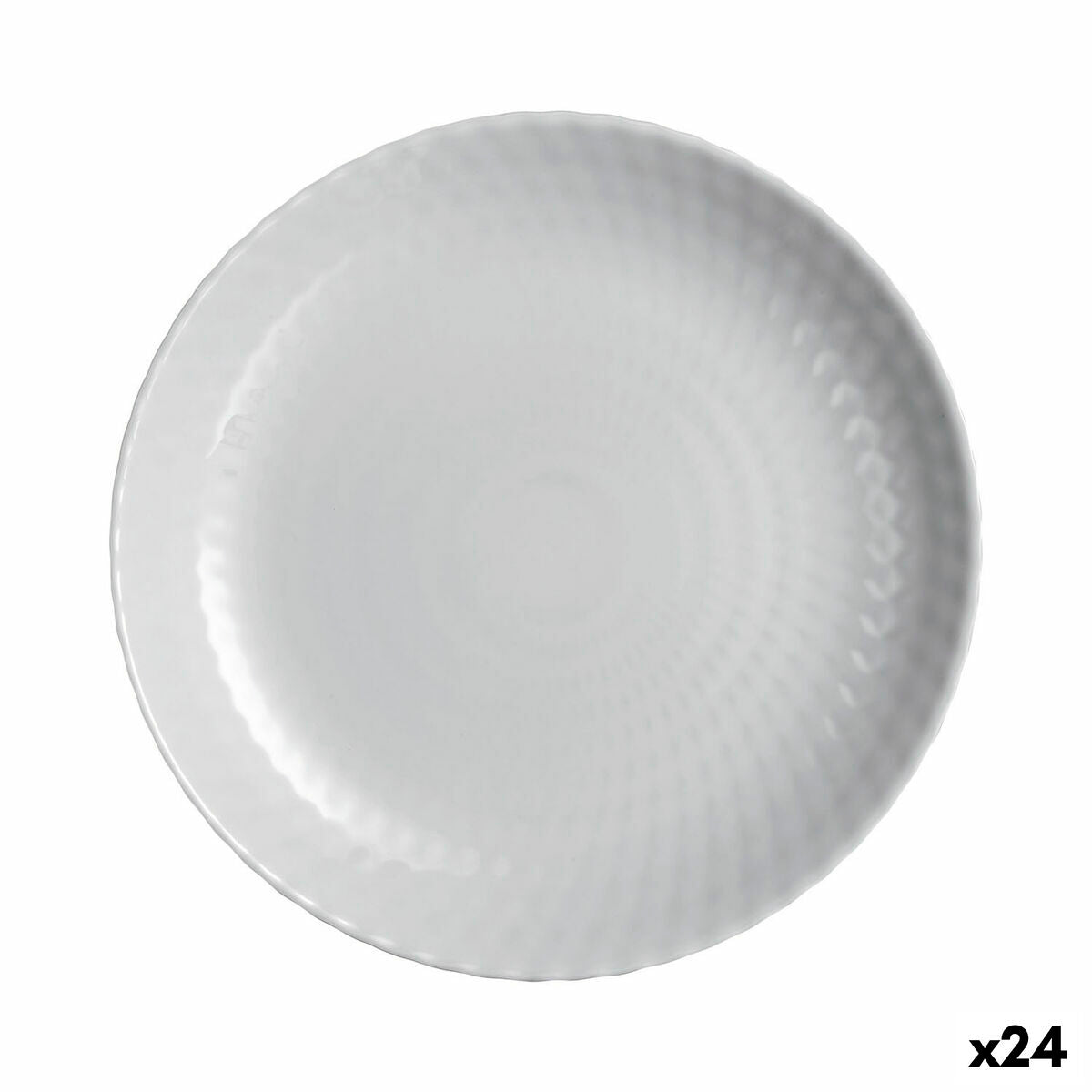 Jälkiruokalautanen 19 cm, mikroaaltokestävä lasi harmaa, 24 kpl – juhliin