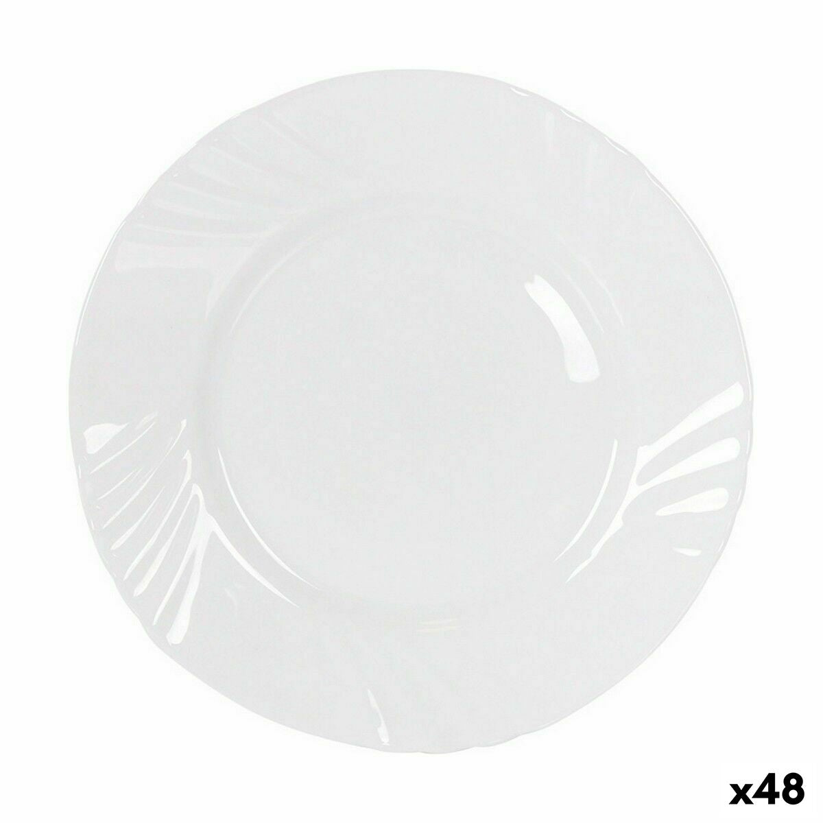 Jälkiruokalautanen 20,5 cm 48 kpl, valkoinen lautanen juhlaan & arkeen