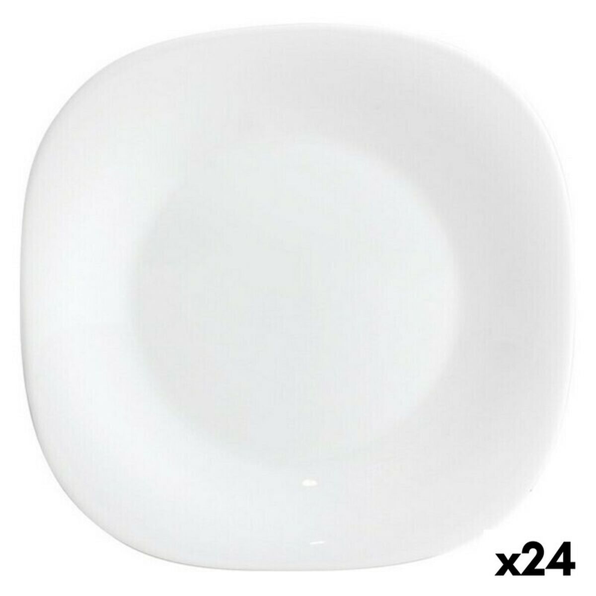 Jälkiruokalautanen 20 cm, lasia, 24 osaa, valkoinen, konepestävä, ravintola