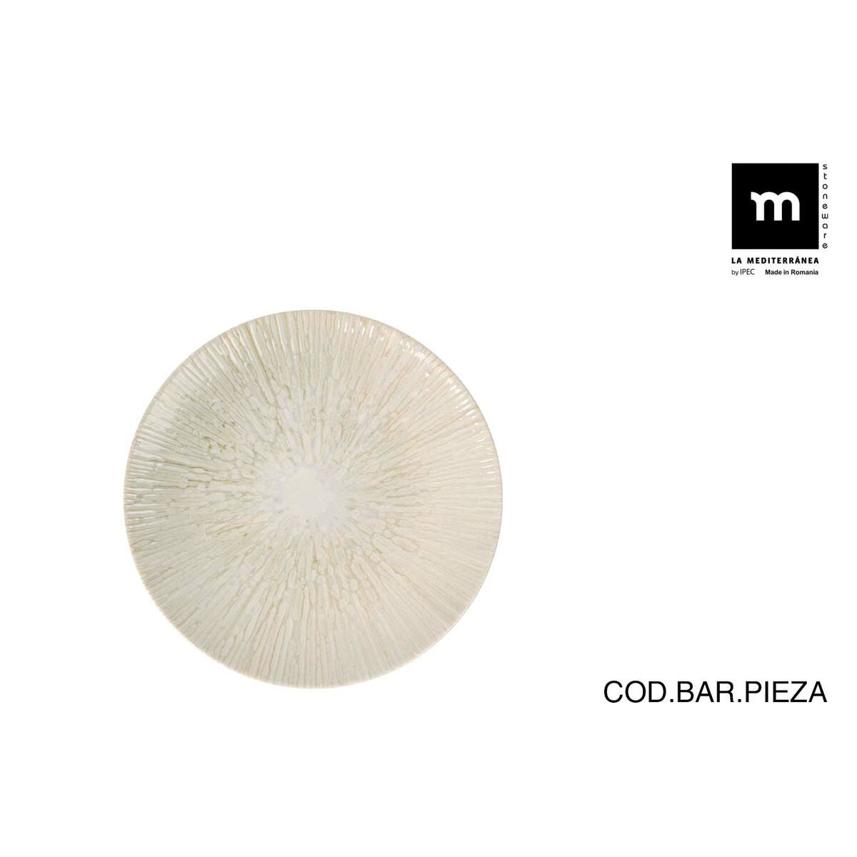 Jälkiruokalautanen Ø 20 cm, 12 kpl - kuviollinen luonnonvalkoinen, kahvihetkiin