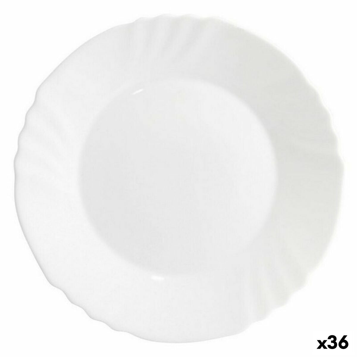 Jälkiruokalautanen Ø20 cm, lasia 36 kpl, valkoinen - Bormioli Ebro