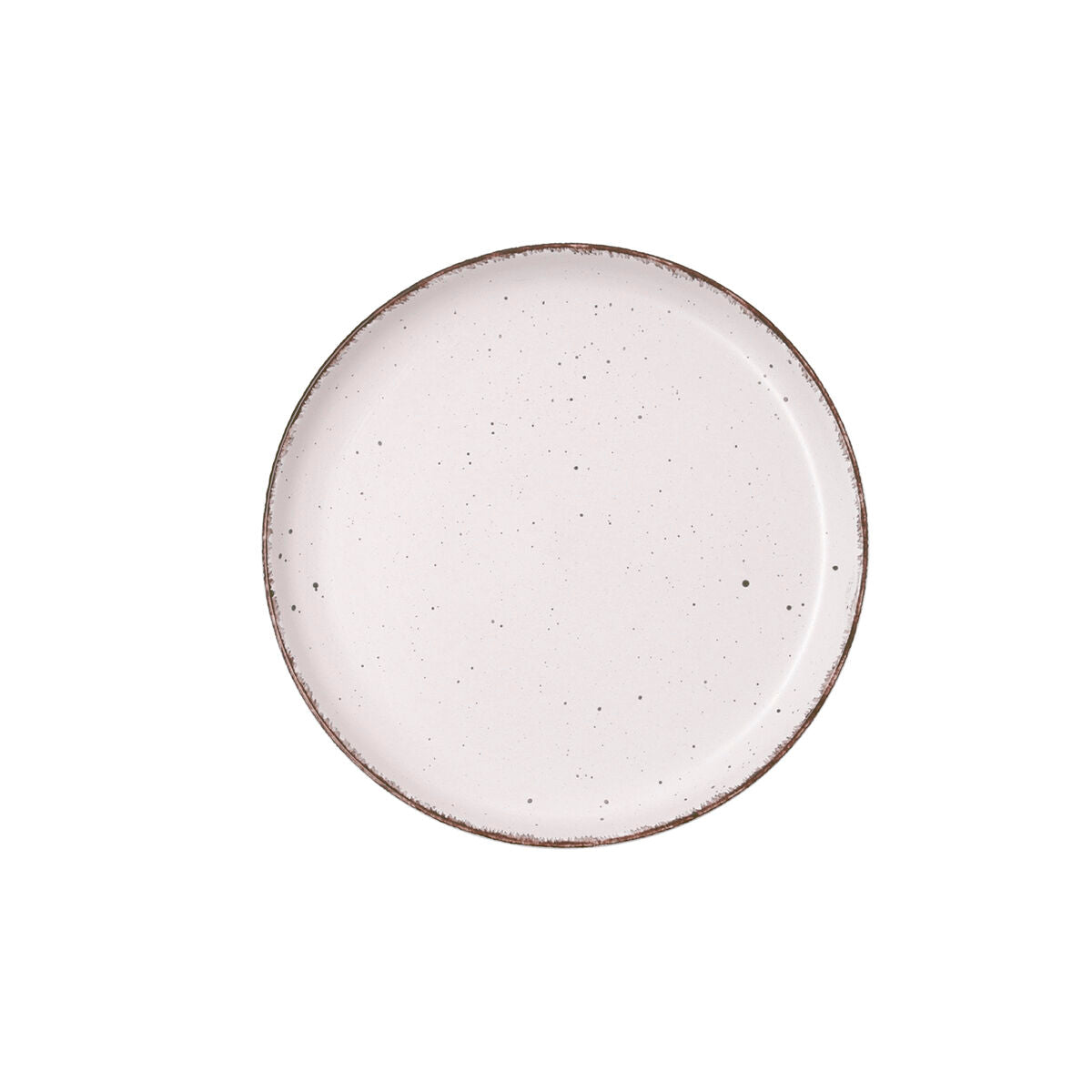 Jälkiruokalautanen 20 cm, keramiikka beige, käsinmaalattu, mikronkestävä, 6 osaa