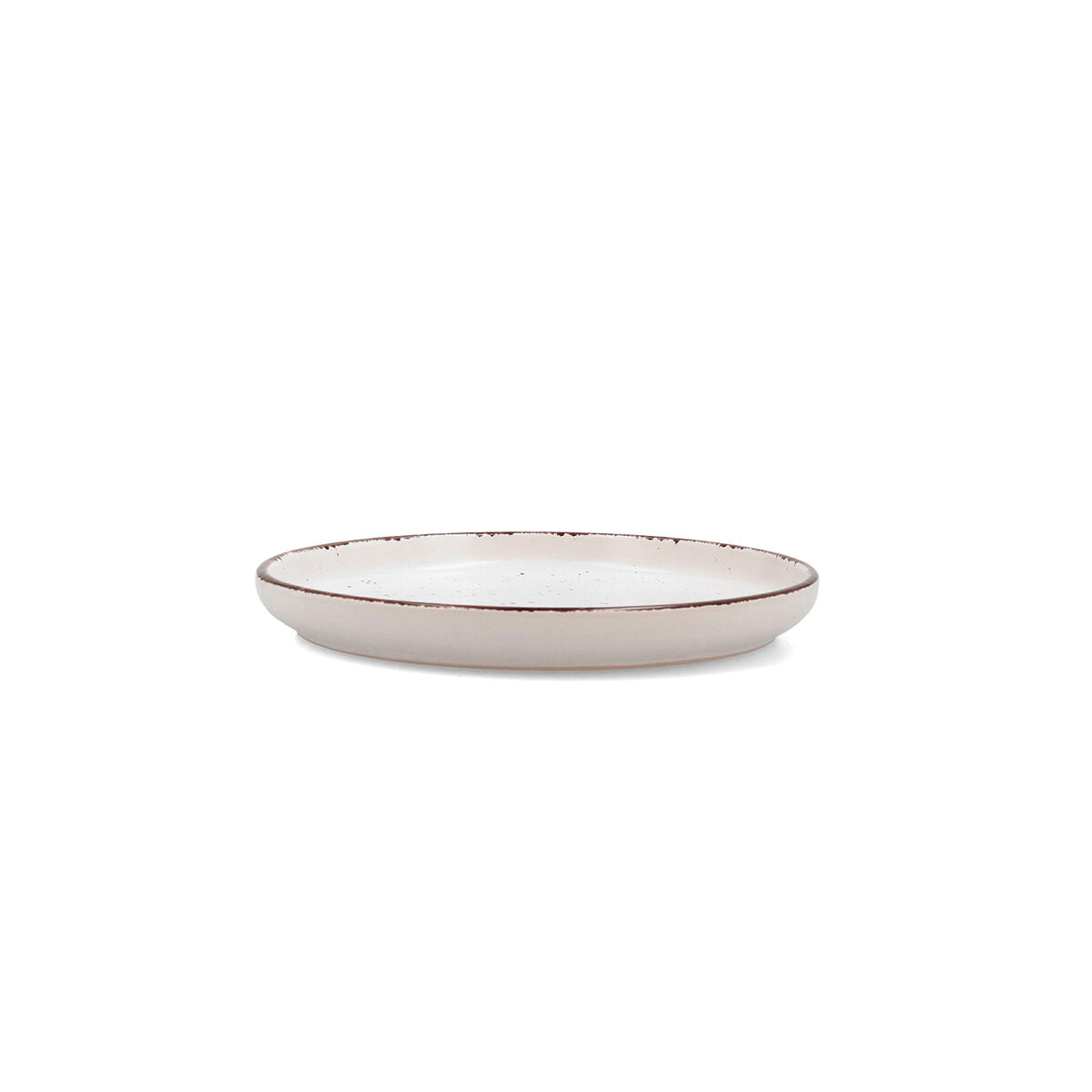 Jälkiruokalautanen 20 cm, keramiikka beige, käsinmaalattu, mikronkestävä, 6 osaa