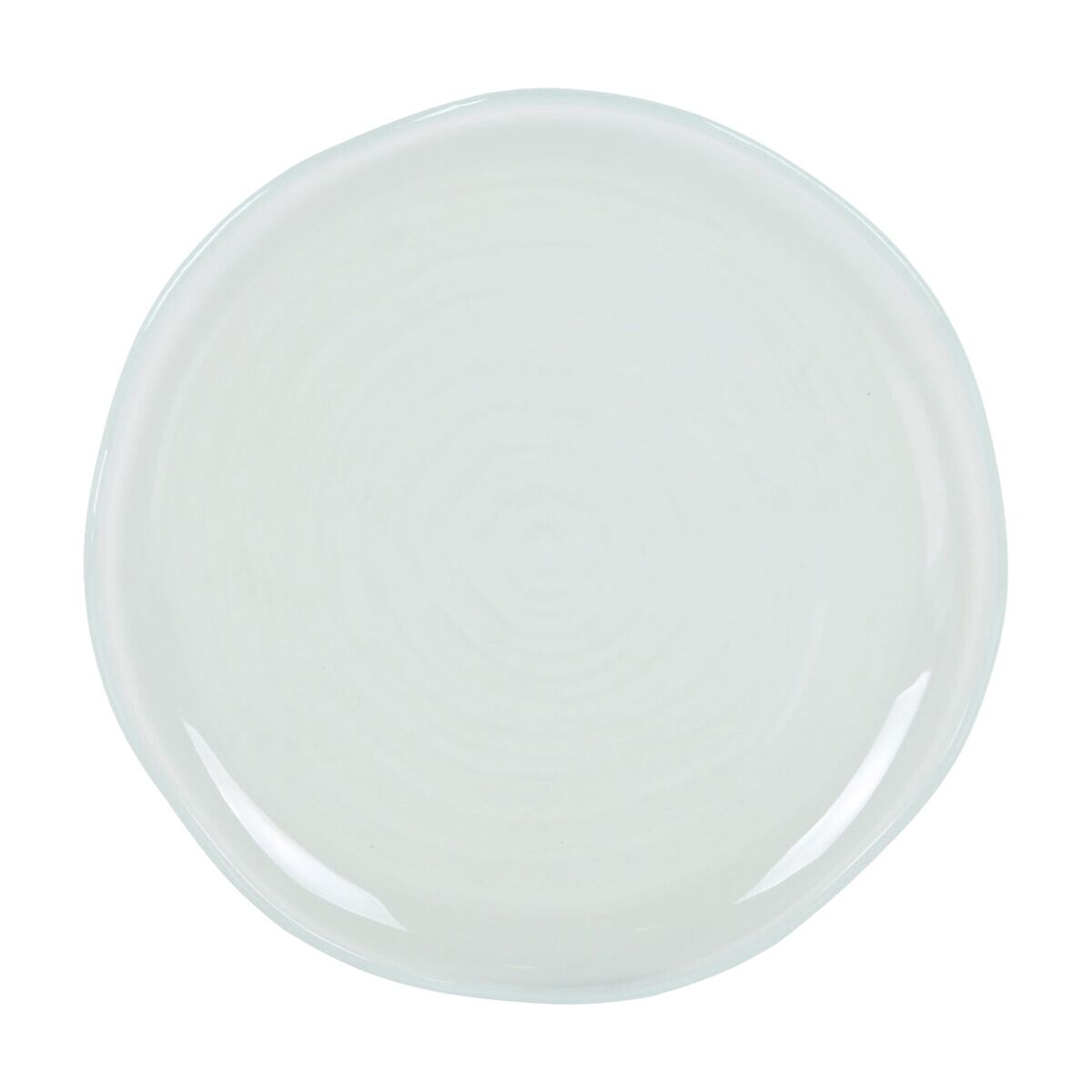 Jälkiruokalautanen Ø 21 cm, 6 kpl - satiinipintainen valkoinen leivoslautanen