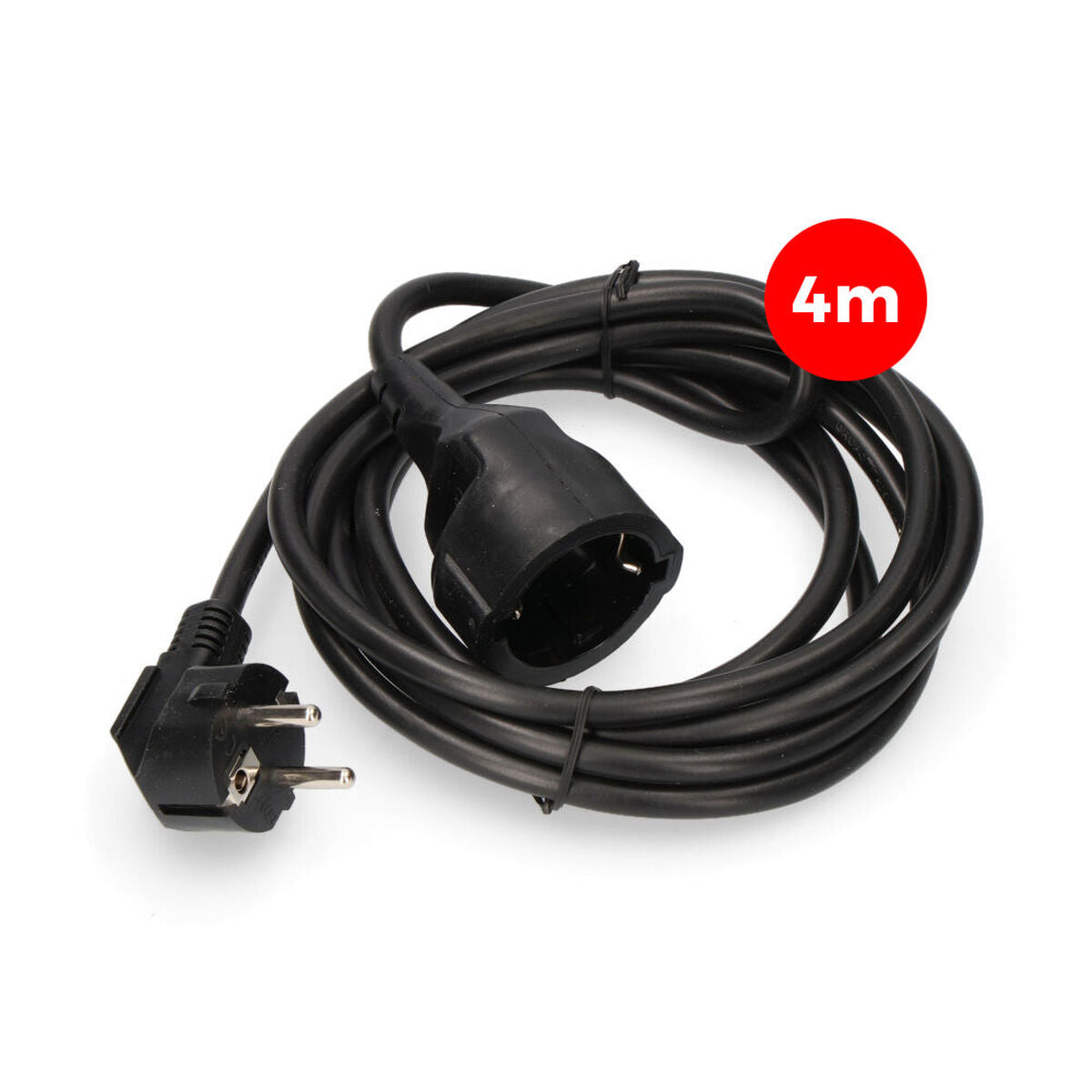 Jatkojohto 4 m, 16 A 250 V musta EU-pistoke, 3x1,5 mm² kotikäyttöön
