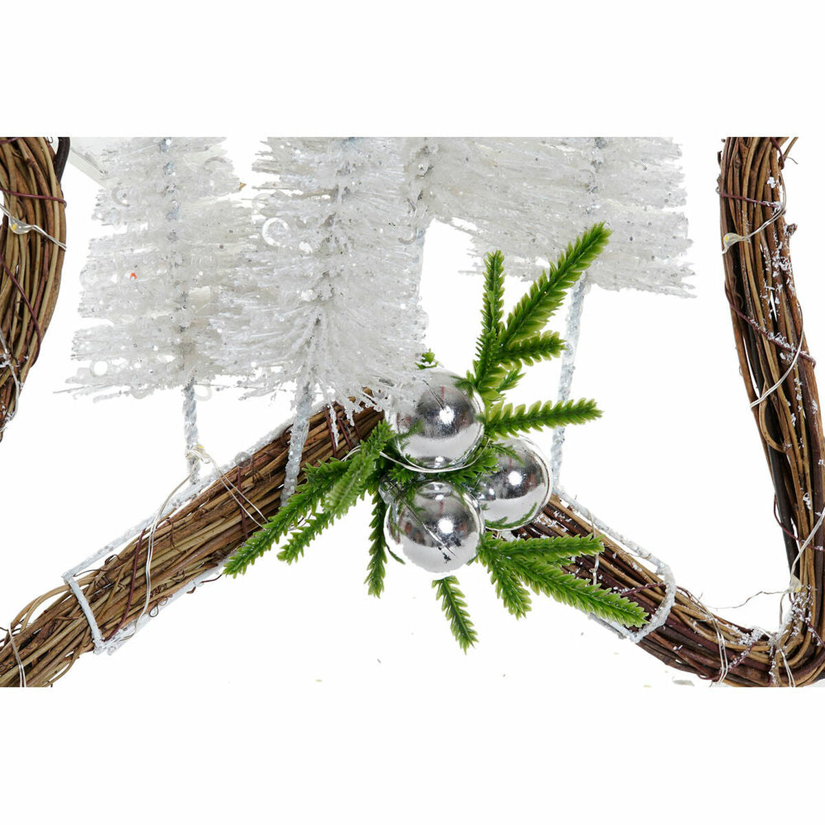 Joulukoriste tähti rottinki 43 x 10 x 43 cm, 2 kpl - valkoinen vihreä luonnon