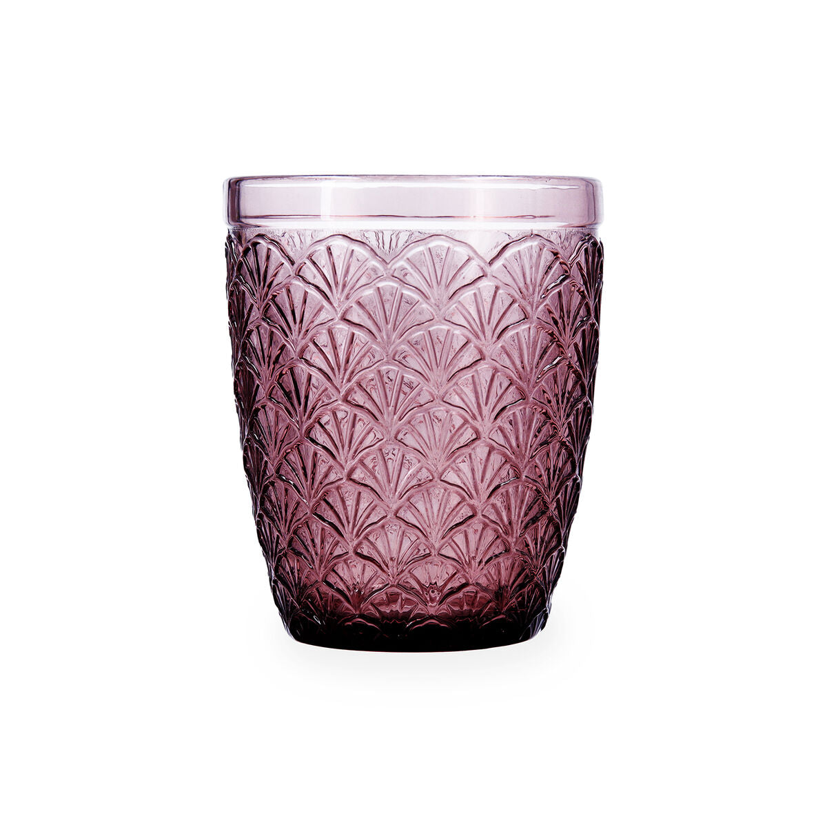 Juomalasi 290 ml kuviollinen pinkki lasi 6 kpl arjen käyttöön tiskikoneeseen
