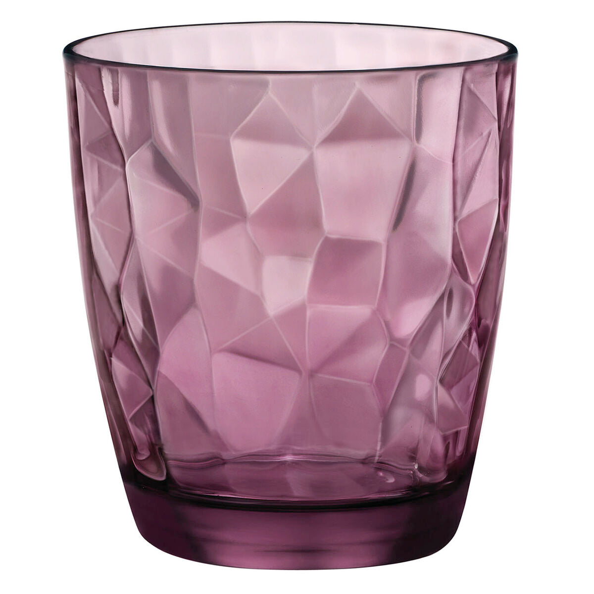 Juomalasi 300 ml, purppura diamond-kuvio, lasiset 6 kpl - Bormioli Rocco