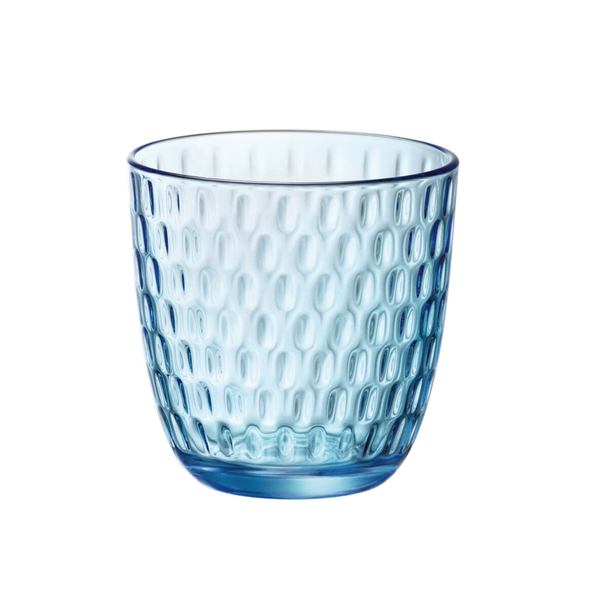 Juomalasit 290 ml, relief-lasipinta, siniset, 6 kpl - lasisetti ruokailuun