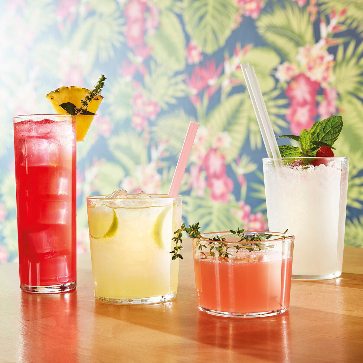 Juomalasit 360 ml 12 kpl, läpinäkyvät - astianpesukoneen kestävä kotikäyttöön