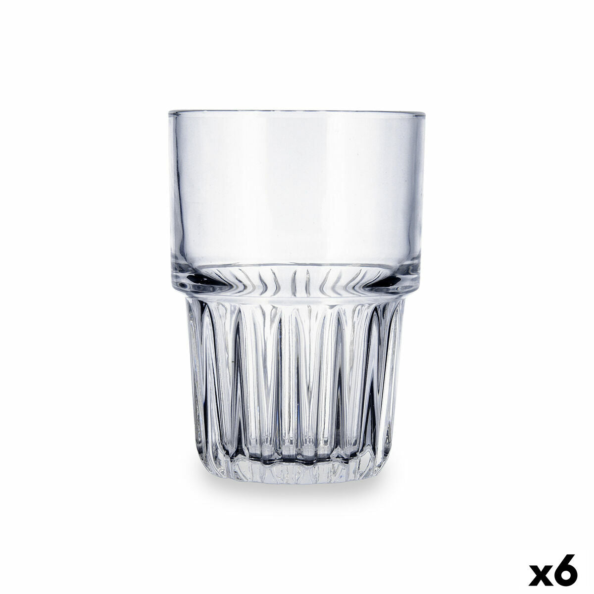 Juomalasit 390 ml 6 kpl, kirkas lasi - Cubik-mallinen juomalasi keittiöön