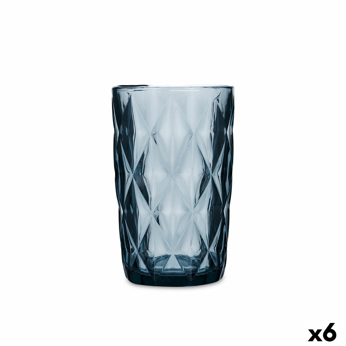 Juomalasit 400 ml, sininen, 6 kpl - kuviolliset lasit arkeen & juhlaan