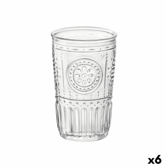 Juomalasit 475 ml, 6 kpl - kuviolliset läpinäkyvät lasit, astianpesukone