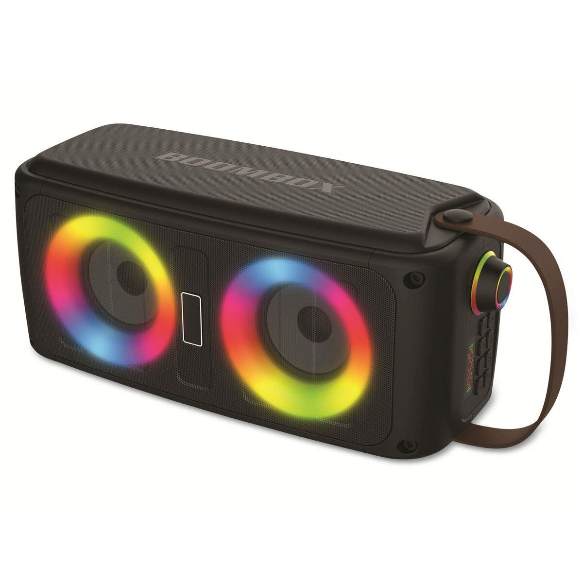 Kannettava Bluetooth-kaiutin 100 W, LED RGB, 3000 mAh akku, muistikortti