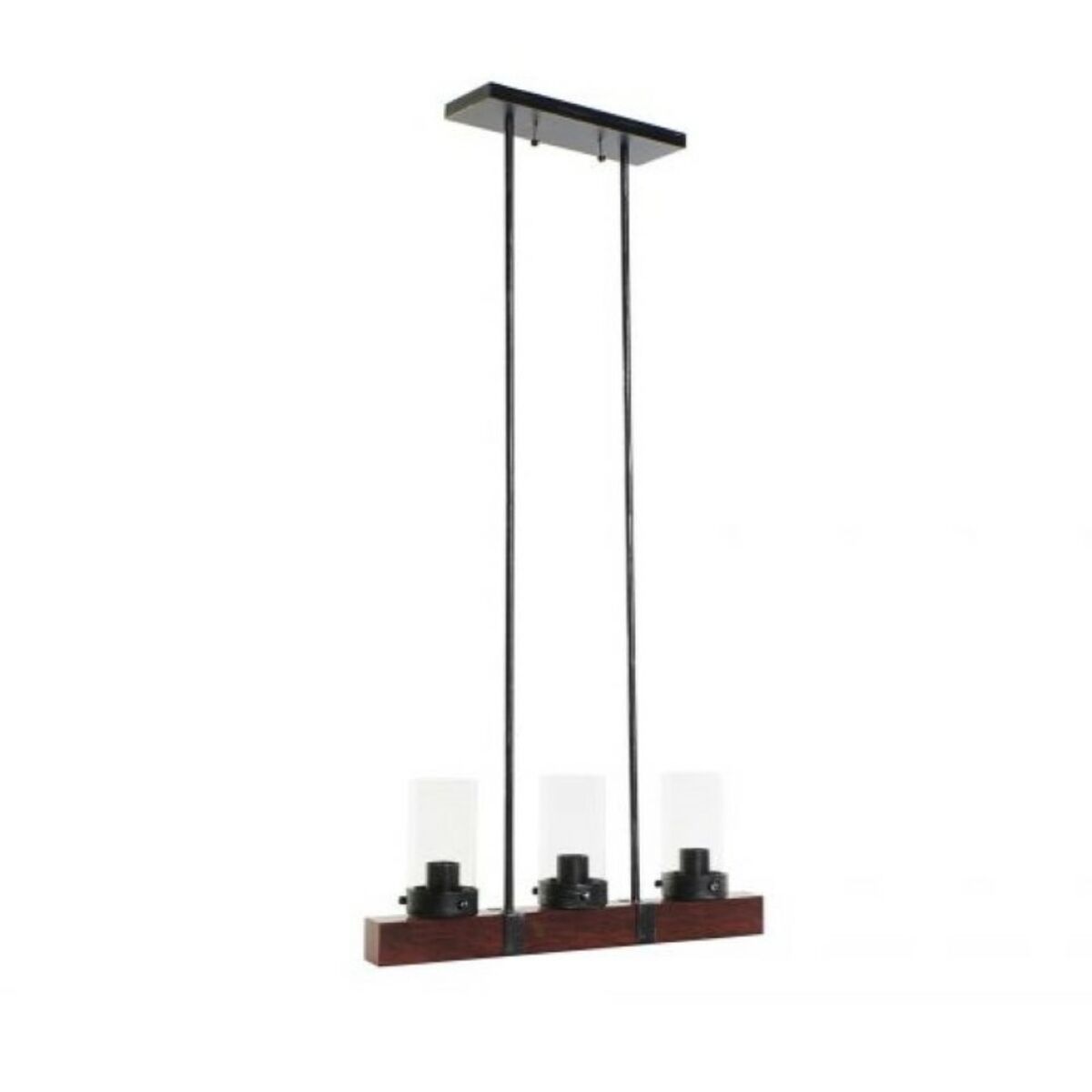 Kattovalaisin musta-ruskea, alumiini & kristalli 50 x 8 x 21 cm loft-tyyli
