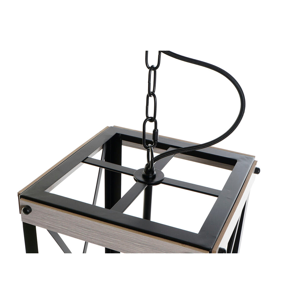 Kattovalaisin metallikehys, musta & ruskea, E27 220 V 50 W, 25 x 25 x 43 cm