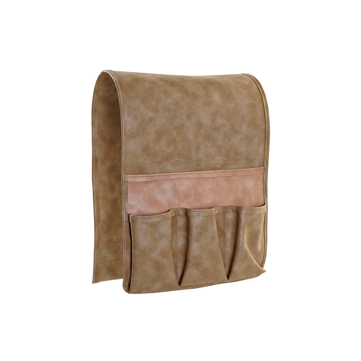 Kaukosäätimen pidike sohvalle, tasku polyuretaani ruskea-beige 30×0,5×90 cm