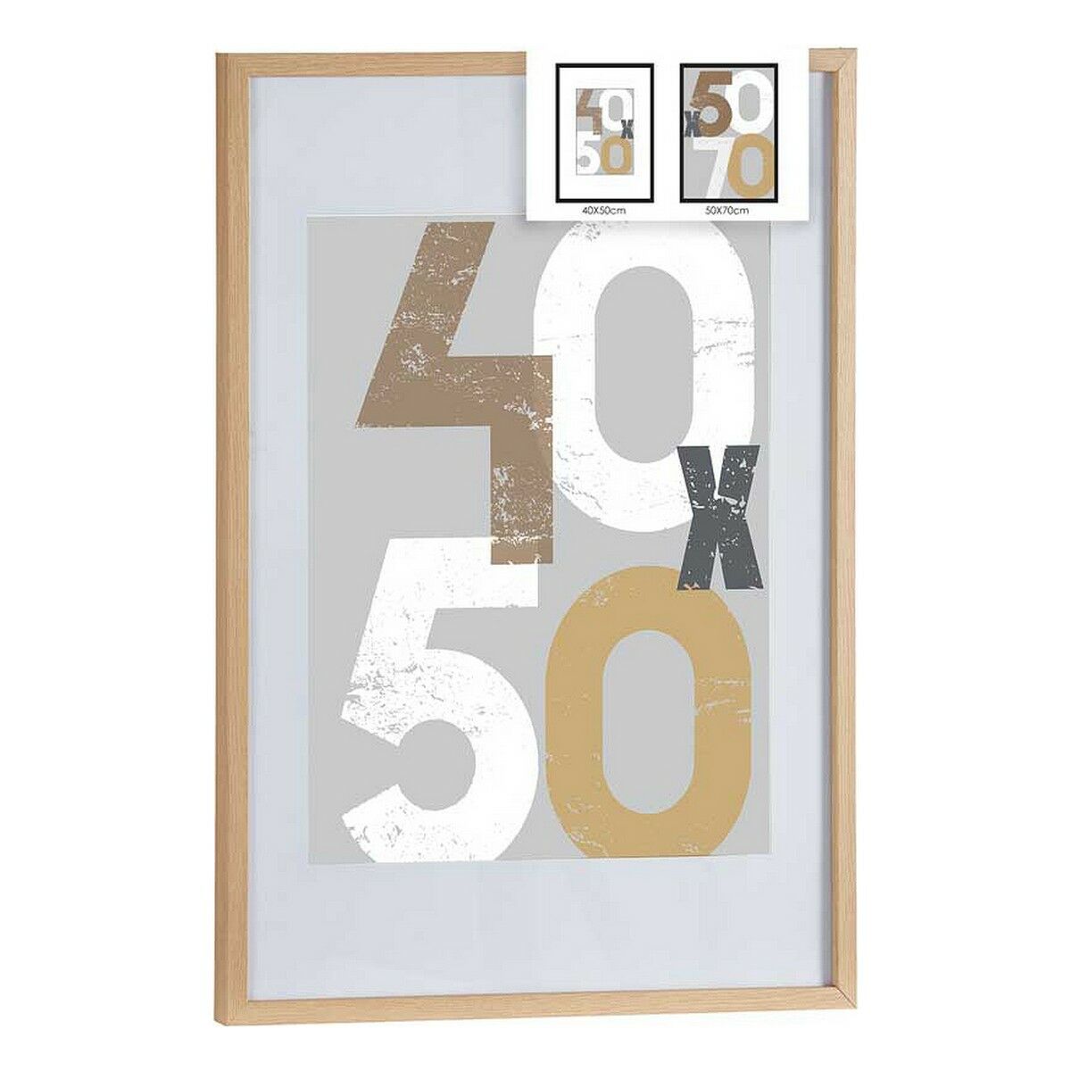 Kuvakehys 40 x 50 cm luonnonväri, MDF & muovi - seinälle, 6 kpl
