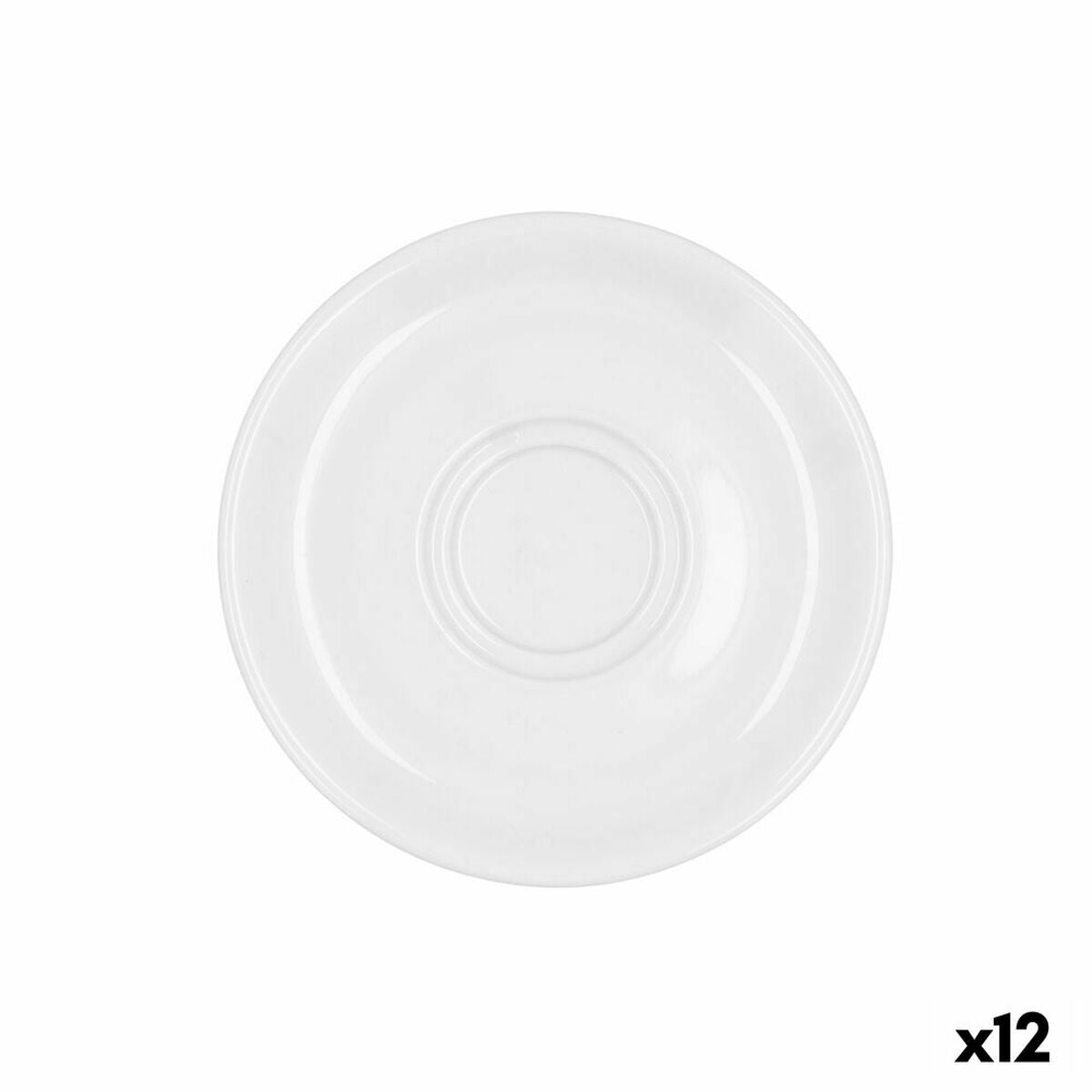 Kahvilautanen keraaminen pinottava 12x valkoinen, 100–180 ml