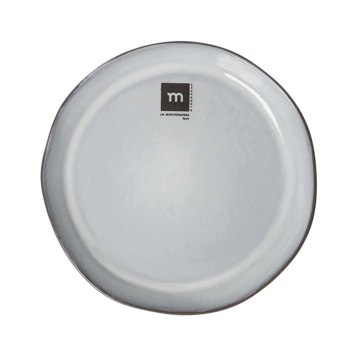 Litteä lautanen 24 kpl, keraaminen ruokalautanen rustiikkinen stoneware harmaa