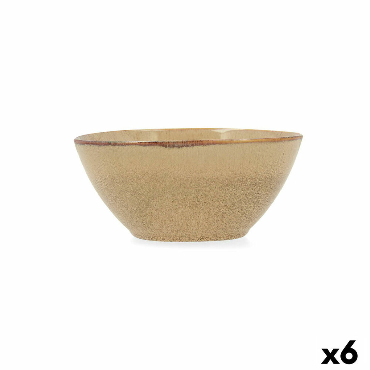 Keramiikkakulho 15,8 x 15 x 7 cm, ruskea reliefi, astianpesukoneeseen, 6 kpl