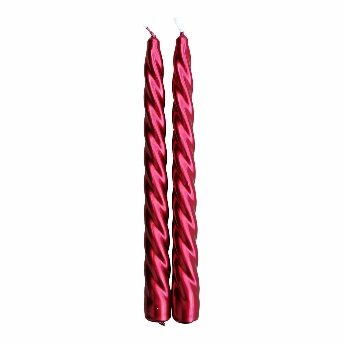 Kierrekynttilät 24 cm, 2 kpl - koristeelliset punaiset joulukäyttöön