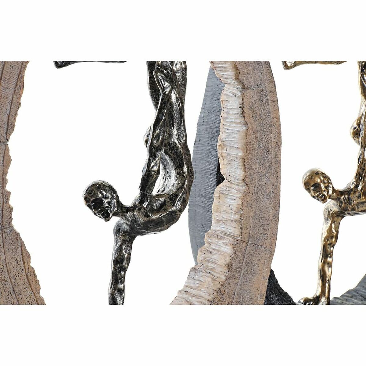 Koristehahmo 2 kpl, musta & kullattu resin, moderni henkilö, 24 x 8 x 36 cm