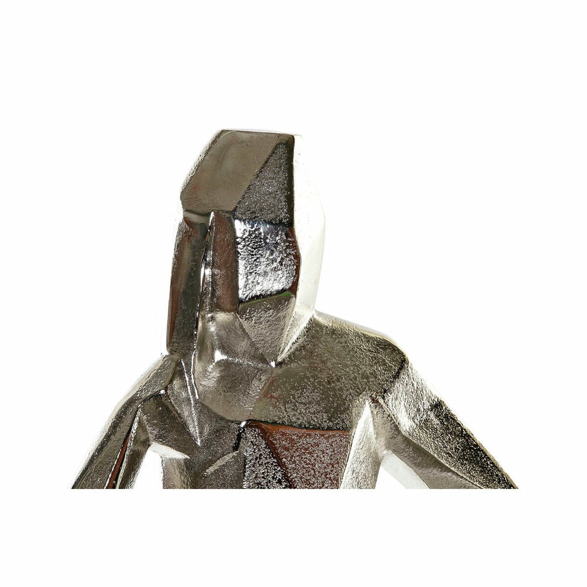 Koristehahmo hopea 62 cm, 2 kpl alumiinia - geometrinen moderni sisustus