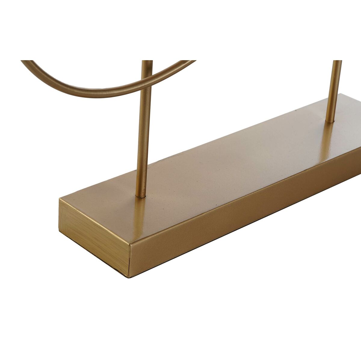 Koristehahmo metallia, abstrakti & moderni 55 cm, musta valkoinen kullattu
