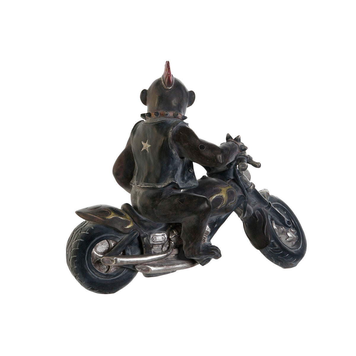 Koristehahmo motoristi resiinistä, tummanharmaa 24×15×29 cm, sis. 2 osaa