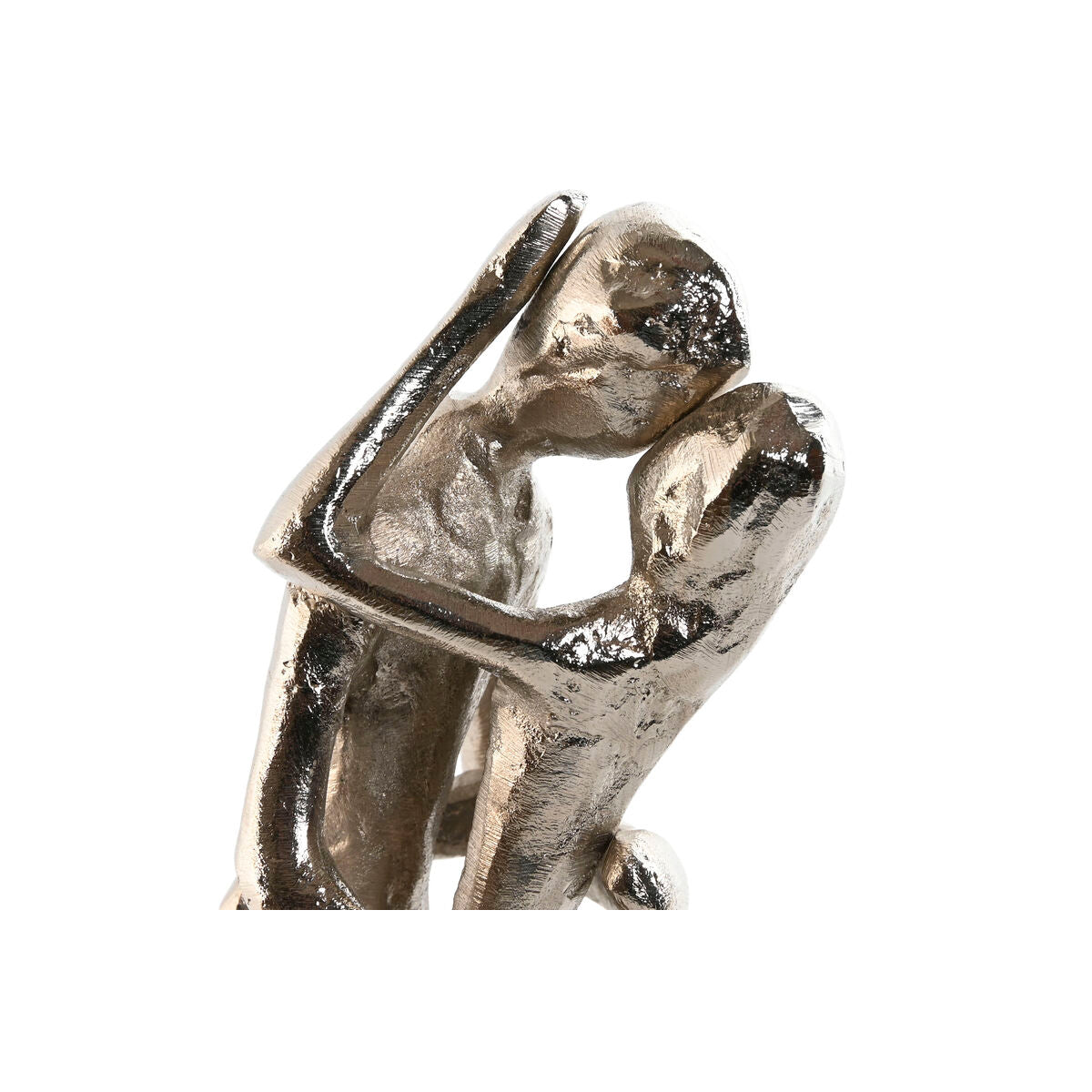 Koristehahmo pari hopea-musta 14 x 10 x 29 cm, mangopuunjalka sisustukseen