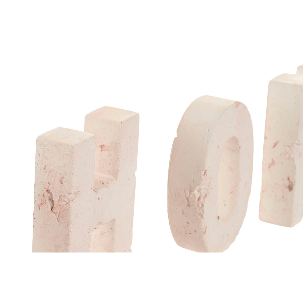Koristekirjaimet Home vaaleanpunainen, marmorikuvio, 42,5×3,5×12/11 cm, 2 osaa