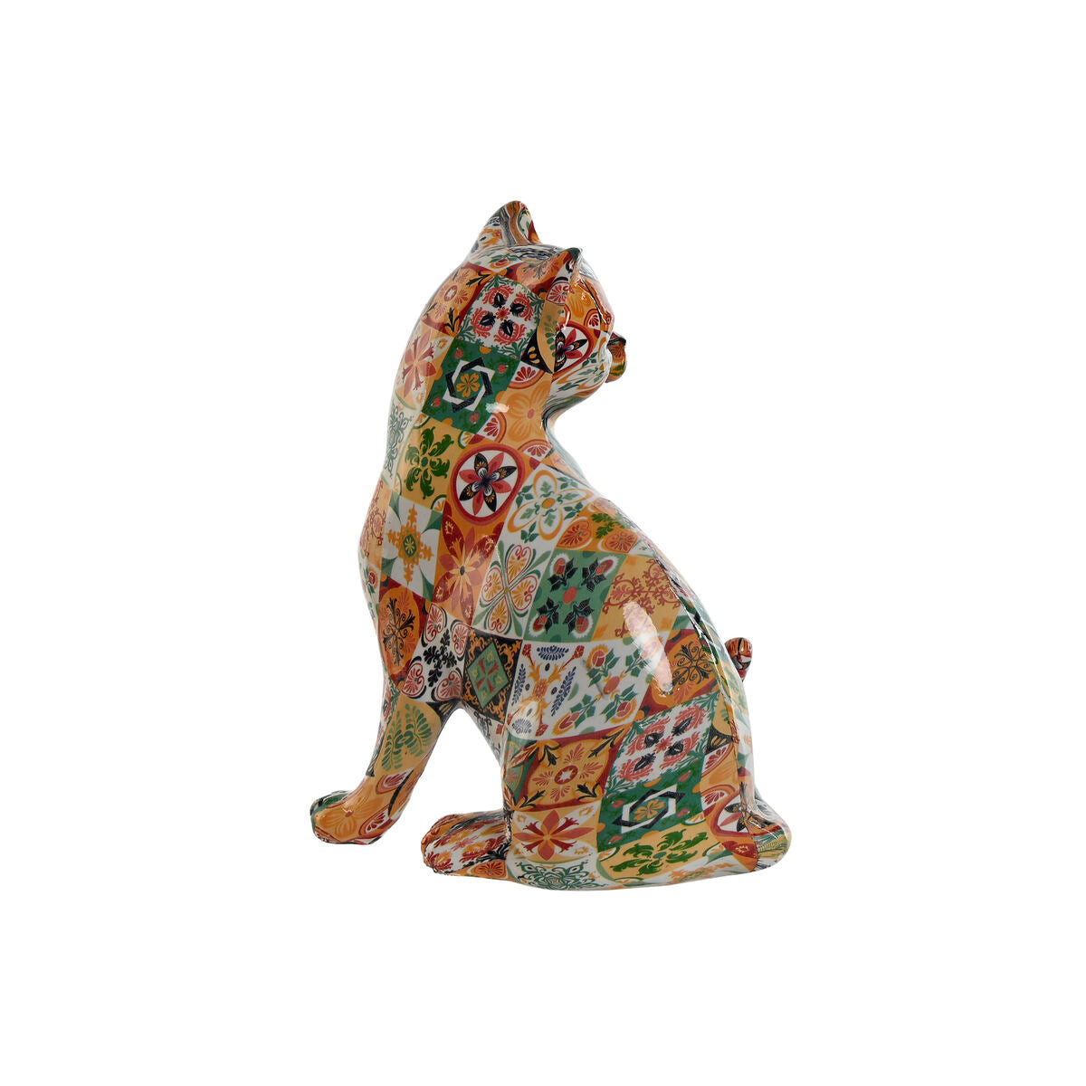 Koristekissa Välimeren mosaiikki 2 kpl - monivärinen hartsi 11 x 10 x 16 cm