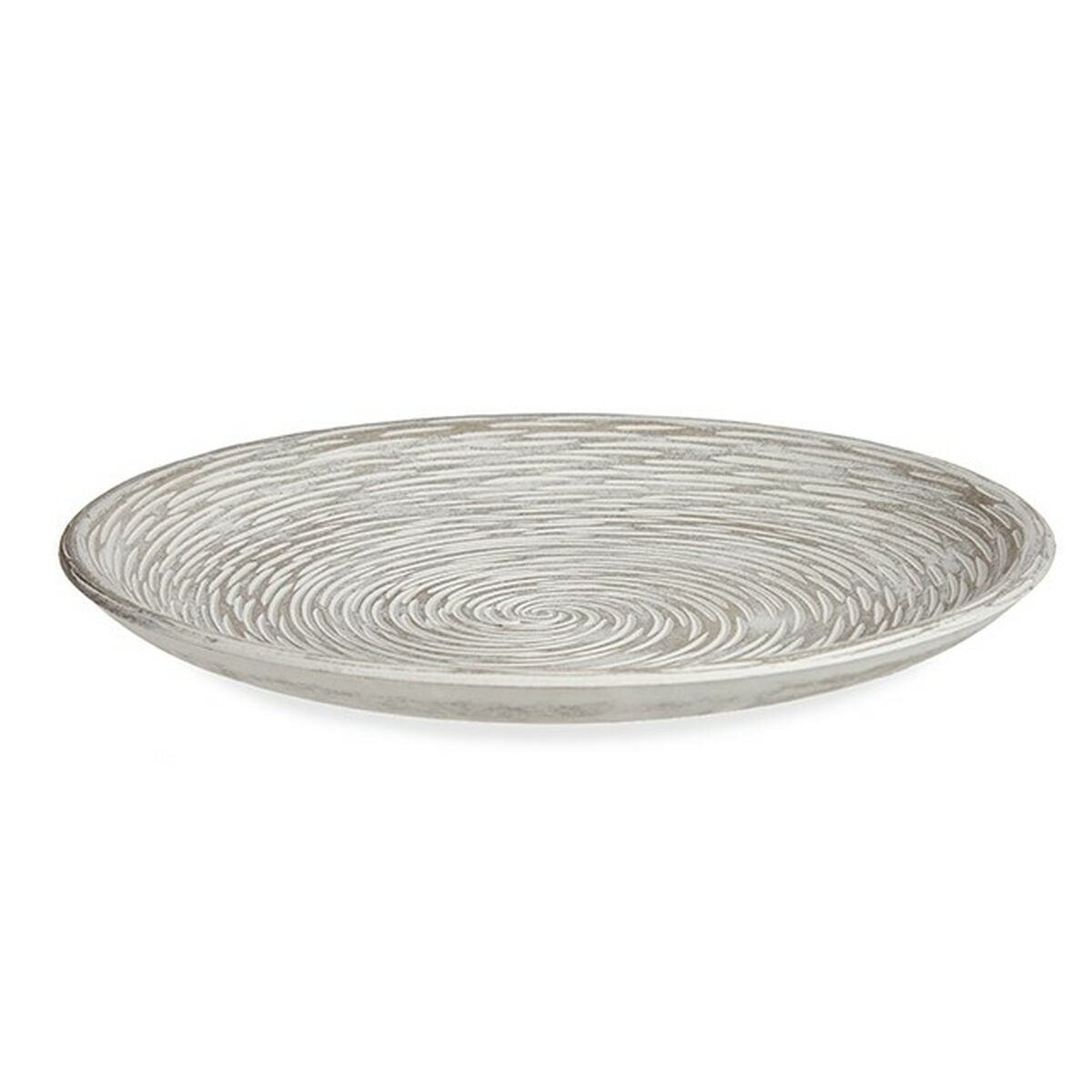 Koristelautanen valkoinen spiraali Ø29 cm, MDF, 6 kpl, sisustukseen & kattaukseen
