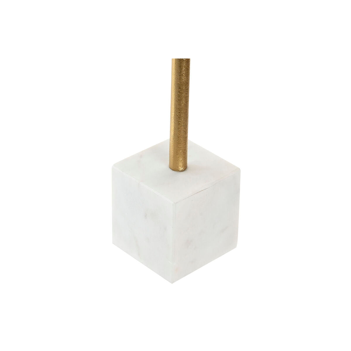 Koristelehti marmorijalustalla 62 cm, valkoinen & kullattu, koristehahmo