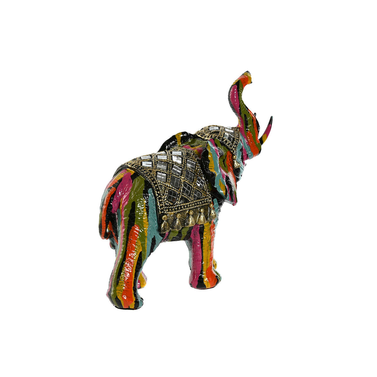 Koristenorsu monivärinen hartsi, pöytäkoriste 21,5 x 8,5 x 19,5 cm sisustukseen