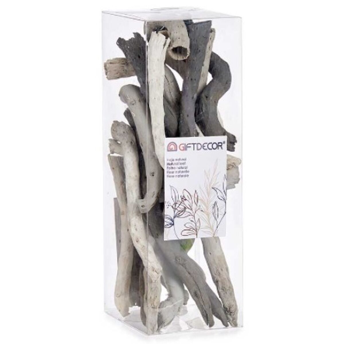 Koristepuutikut, harmaa 9 x 27 x 9 cm, 12 kpl - driftwood-oksat koristeeksi