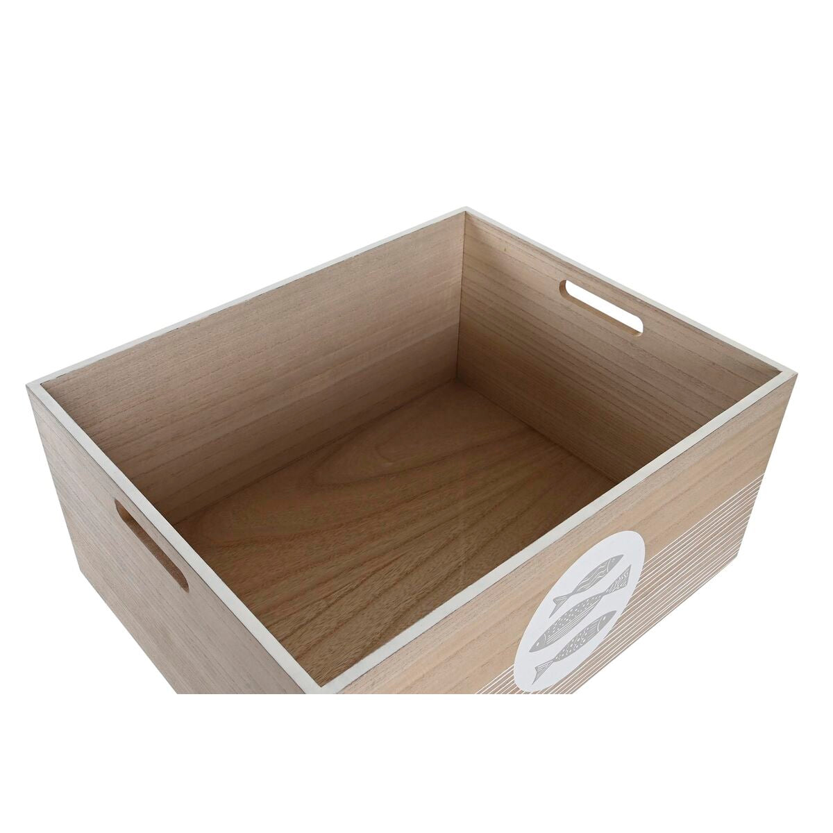 Koristerasia merellinen MDF luonnonpuu, kala-kuvio 50 x 40 x 22,5 cm